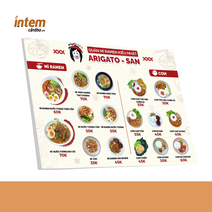 duky agency, thiết kế menu giá rẻ, thiết ké menu theo yêu cầu
