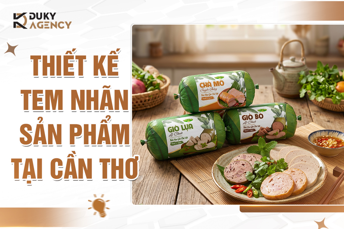 thiết kế tem nhãn Cần Thơ, tem nhãn sản phẩm, thiết kế bao bì, marketing cần thơ, duky agency, in tem nhãn